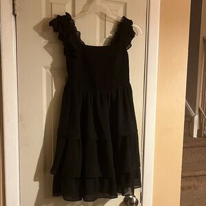 Chic Black Tiered Dress